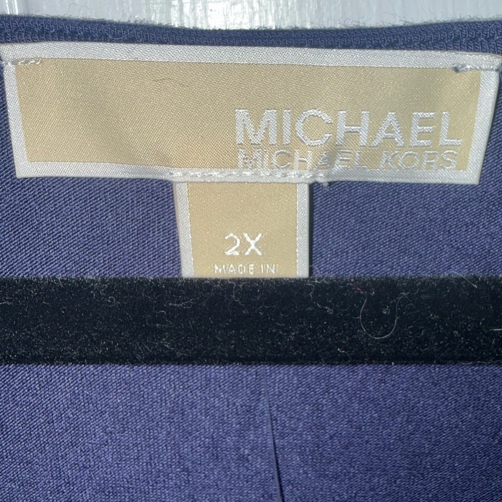 Michael Michael Kors layered sleeveless blouse in NAVY SZ 2XL NWT - Picture 4 of 6